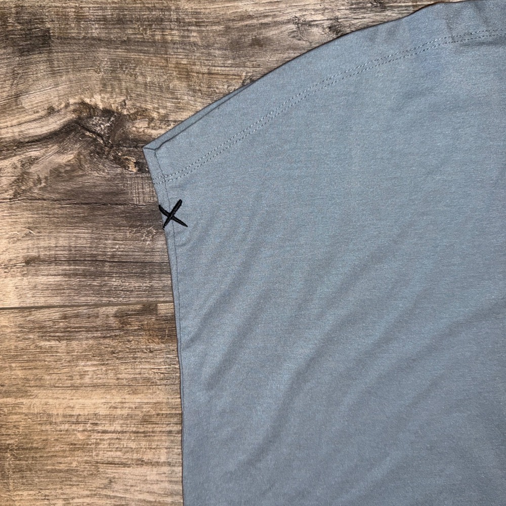 Cuts Clothing Henley Shirt‎ Long Sleeve Gray Trim Fit Mens XL Stretch Tee - Picture 3 of 6